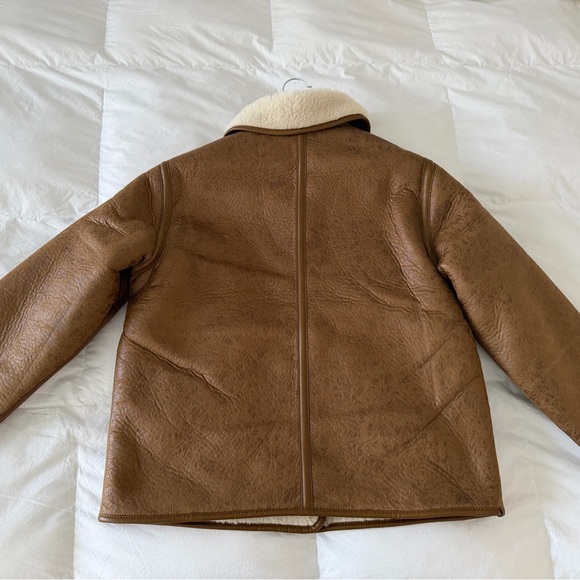 American Eagle Outfitters Brown Kids Jacket with Cream Collar - Picture 8 of 12